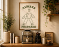 Always Prepared Croissant Wall Art Print, Funny Bakery Decor, Cafe Wall Art, Coffee Shop Poster, Foodie Kitchen Print, Hipster Artwork | 040