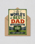 World's Best Dad According To VAR Father's Day Card, Funny Football Dad Card, Soccer Father's Day Card, Football Fan Dad, Best Dad | 186