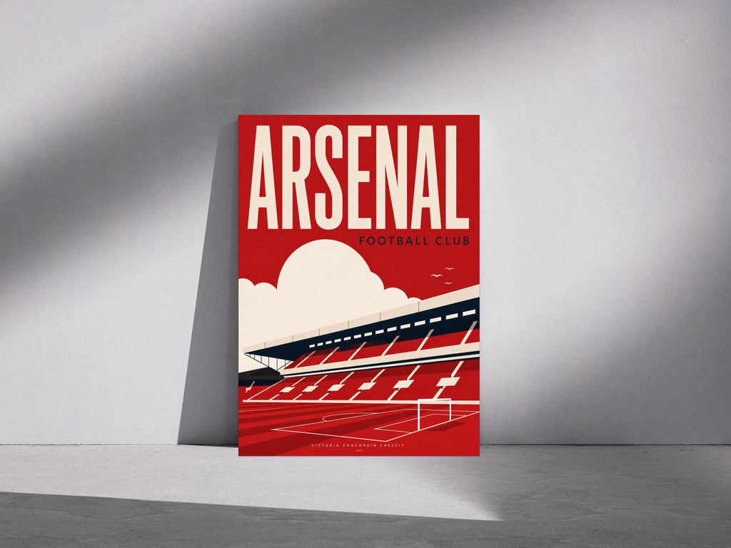 Arsenal FC Wall Art Print, Emirates Stadium Poster, Arsenal Football Club Artwork, Gunners Fan Gift,  Stadium Decor, Football Print | 027