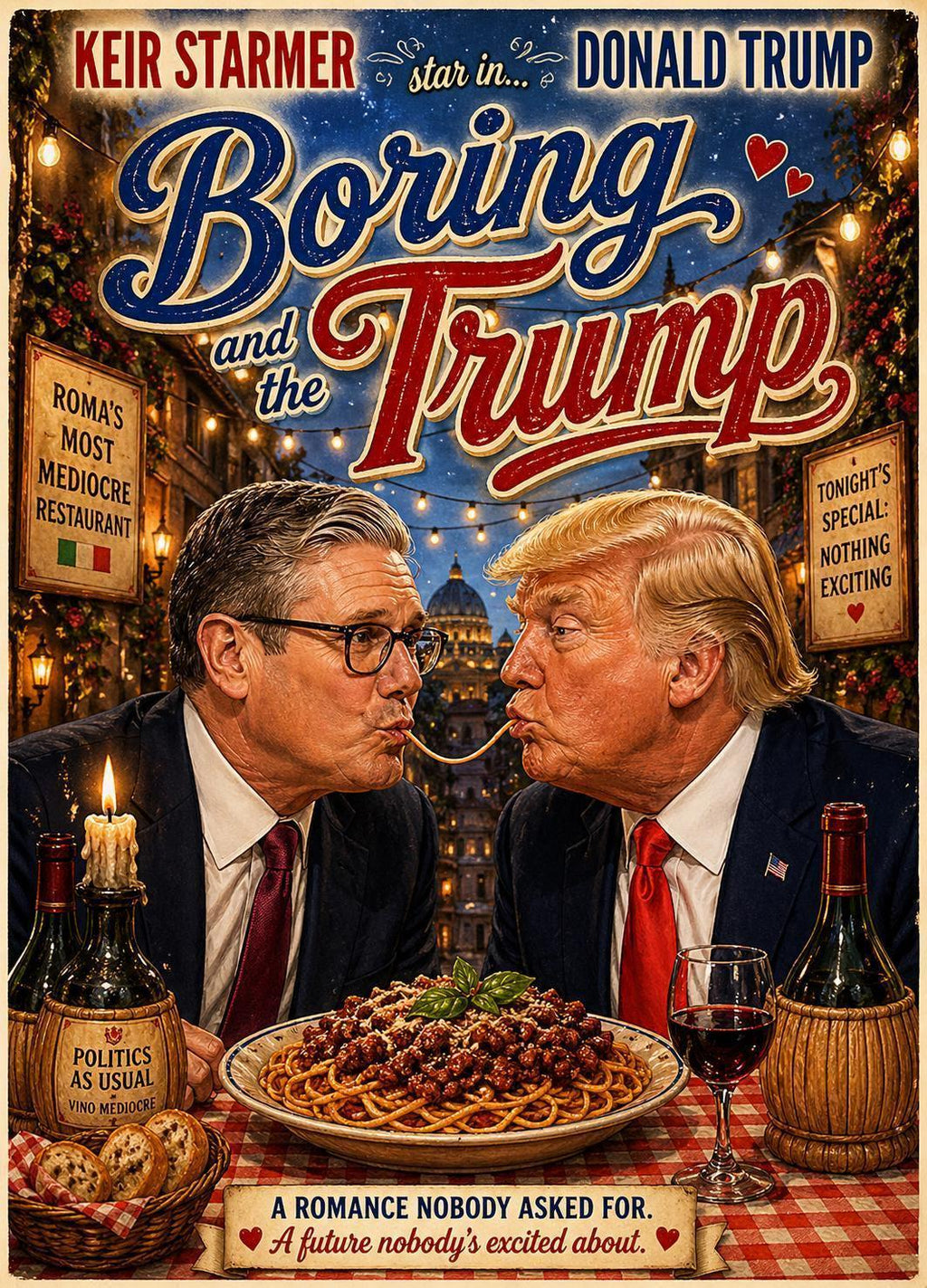 Boring and the Trump Card, Funny Political Birthday Card, Satire Greeting Card | 110