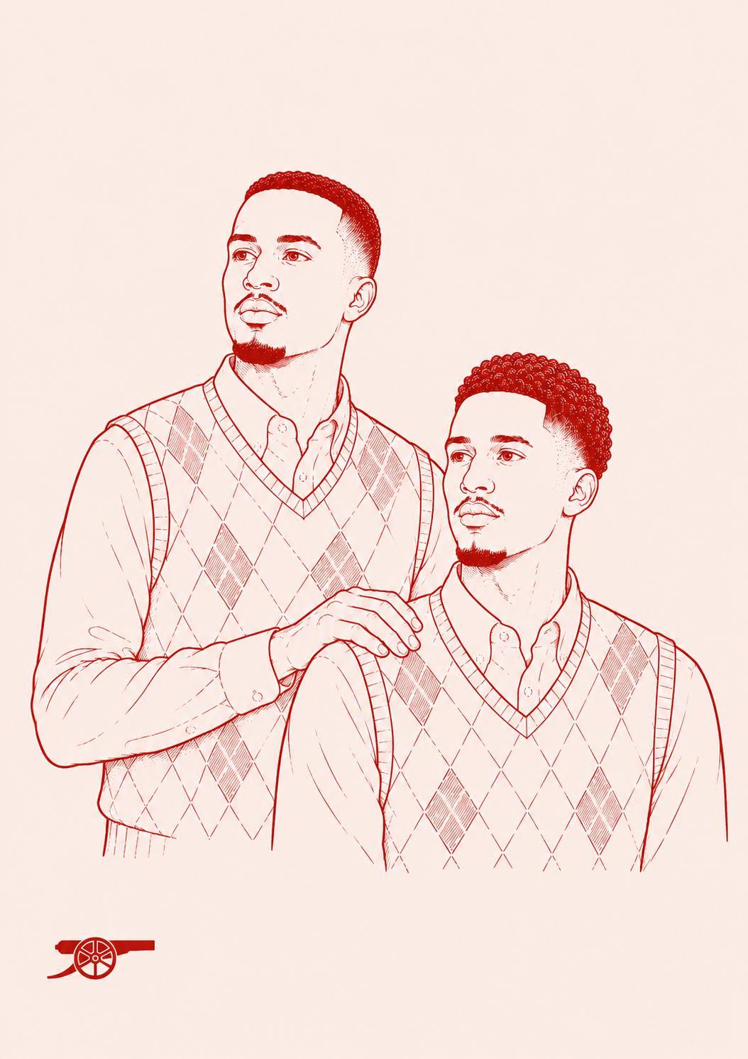 Gabriel & Saliba Step Brothers Card | Arsenal Fan Gift | Gunners Supporter Greeting Card | 194