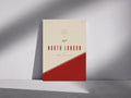 North London Arsenal Print, AFC Wall Art Poster, Minimal Football Decor, A4 A3 Print, Red Arsenal Artwork, Gift Idea | 158A