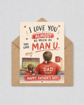 Manchester United Father's Day Card for Dad, Football Dad Card, Father's Day Greeting Card | 179