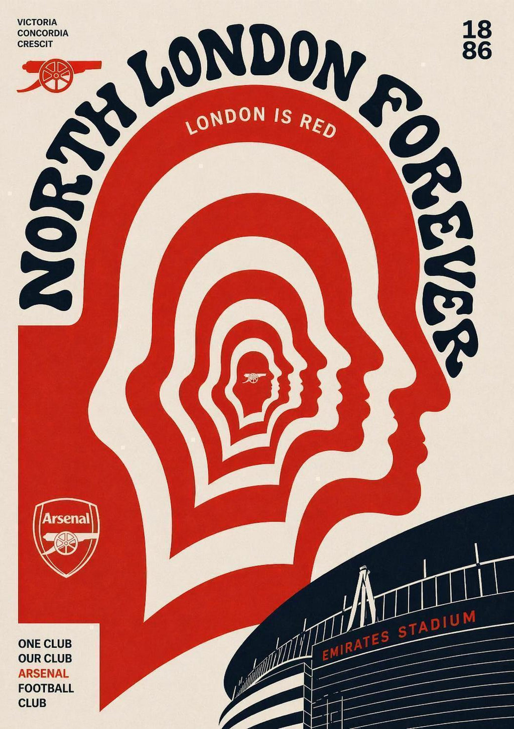 Arsenal Inspired North London Forever | Greetings Card | Arsenal Fan Gift | Birthday Card | 076