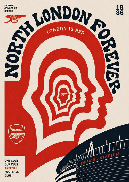 Arsenal Inspired North London Forever | Greetings Card | Arsenal Fan Gift | Birthday Card | 076