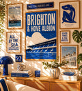 Brighton & Hove Albion Wall Art Print, Amex Stadium Poster, Brighton FC Artwork, Seagulls Fan Gift, Football Stadium, Modern Print | 026