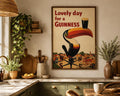 Guinness Toucan Poster Print, Vintage Guinness Wall Art, Retro Beer Advert, A4 A3 Wall Art, Mid Century Style Print | 156A