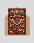 Arsenal FC Inspired Mosaic Style Birthday Greetings Card 7"x5" | Football Fan | Arsenal Gunners Artwork Fan Gift | 176
