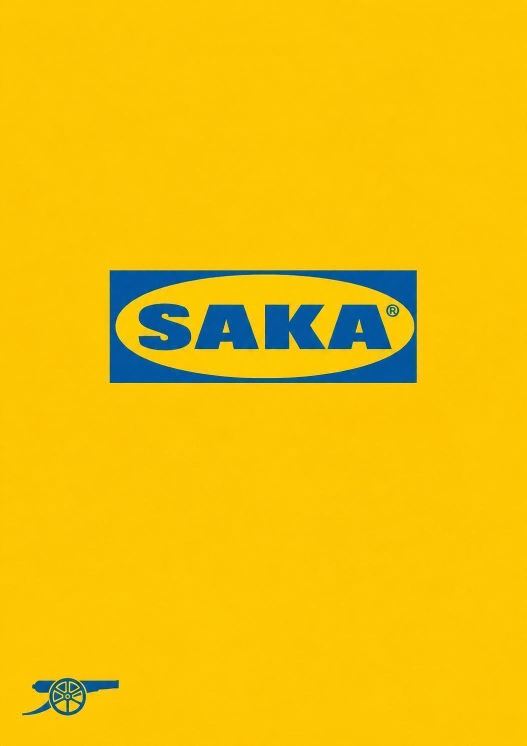SAKA IKEA Style Greeting Card Inspired by Arsenal, Funny Football, Bukayo Saka Art, Arsenal Gift for Fans | 150
