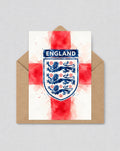 England Football Print Card, Three Lions Wall Art, England Supporter Gift, St George Flag Poster, England Fan Decor | 174