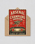 Arsenal Inspired Champions 25/26 Vintage Style Greetings Card | Arsenal Fan Gift | Birthday Card | 136