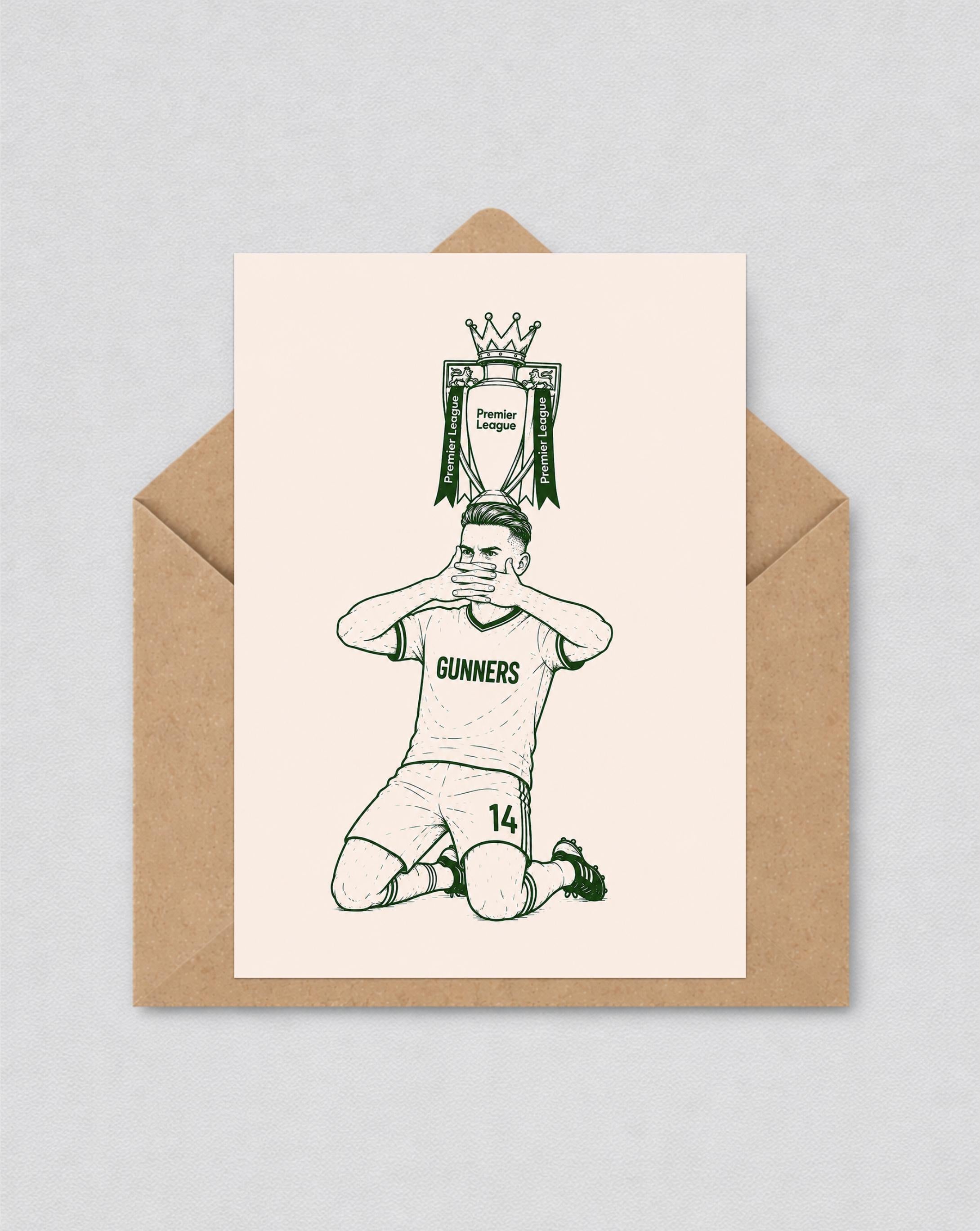Arsenal's Victor Gyokores Card | Gunners Gift | Arsenal Inspired Fan Birthday Card | Champions Artwork | 192