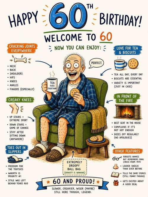 60th Birthday Starter Pack Card