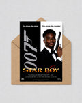Bukayo Saka Star Boy Card, James Bond Inspired Arsenal Card, Gooner Birthday Card | 172