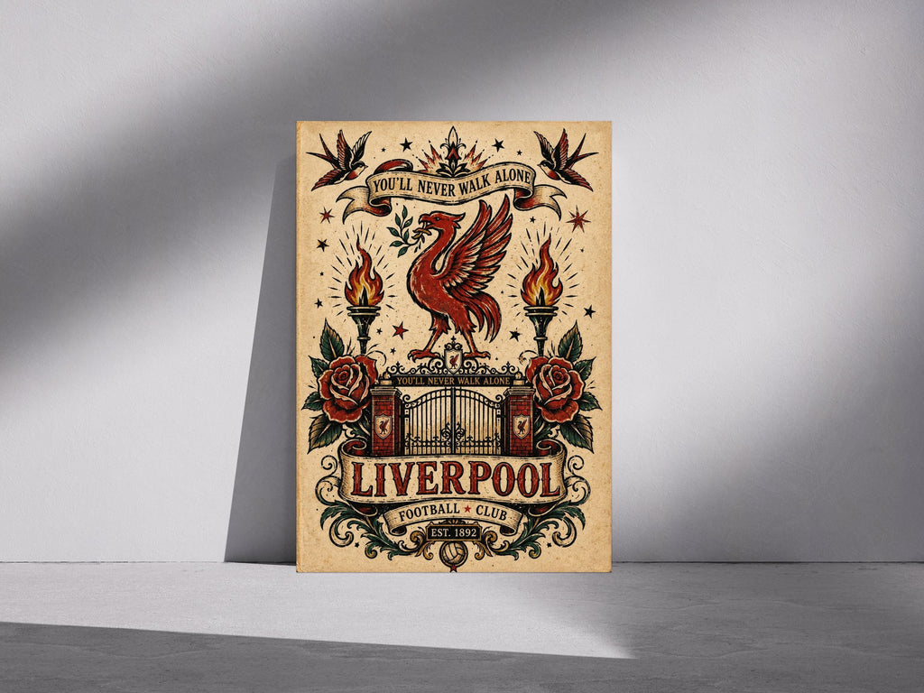 Liverpool FC Inspired Vintage Art Poster Print Wall Art | Football Fan | A3/A4/A5 Poster Option | 132A