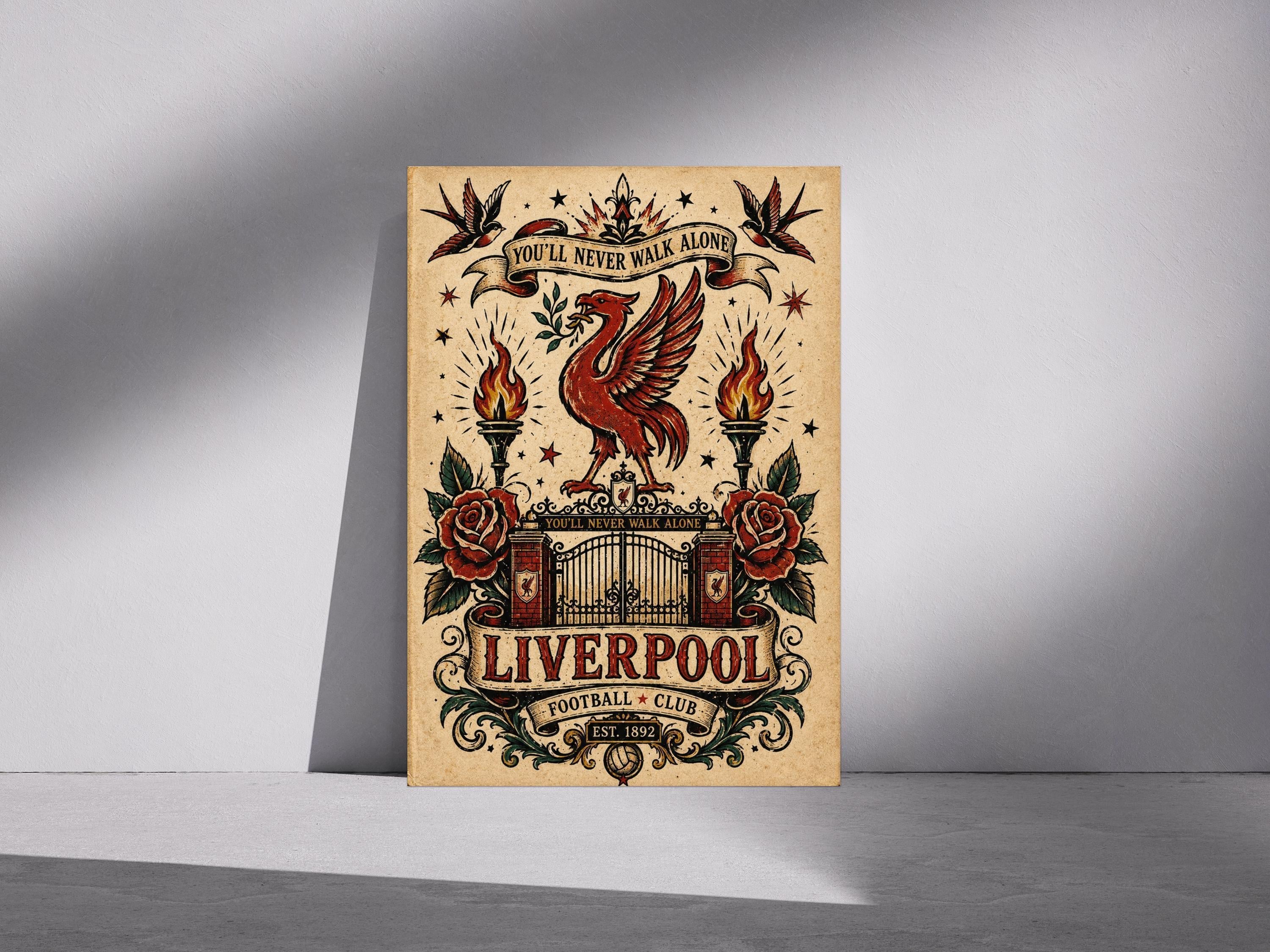 Liverpool FC Inspired Vintage Art Poster Print Wall Art | Football Fan | A3/A4/A5 Poster Option | 132A