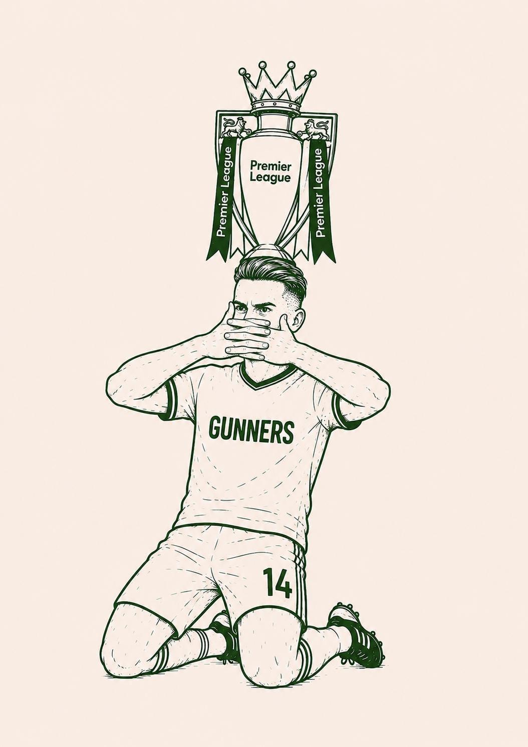 Arsenal's Victor Gyokores Card | Gunners Gift | Arsenal Inspired Fan Birthday Card | Champions Artwork | 192