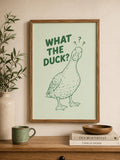 What The Duck Print, Funny Duck Wall Art, Humorous Artwork, Duck Lover Gift, Quirky Kitchen Decor, A3/A4/A5 Poster | 165A