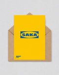 SAKA IKEA Style Greeting Card Inspired by Arsenal, Funny Football, Bukayo Saka Art, Arsenal Gift for Fans | 150