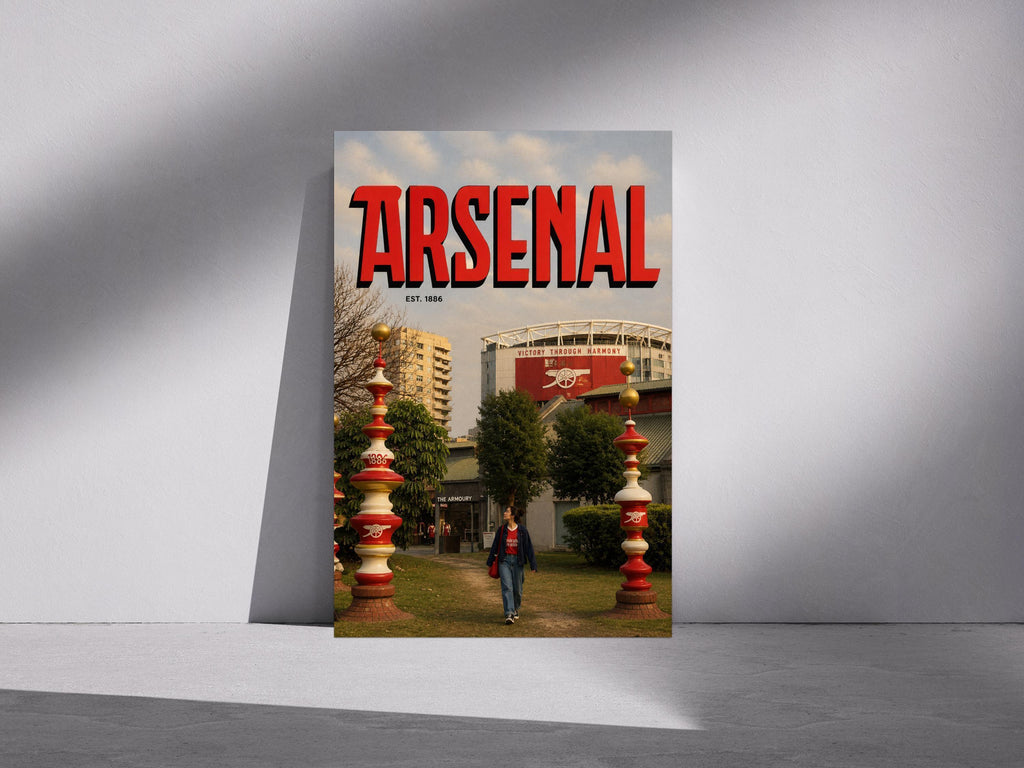 Arsenal Inspired Stadium Print, Arsenal FC Wall Art, Emirates Stadium Poster, Gunners Gift, Football Fan Decor, Arsenal | 145A