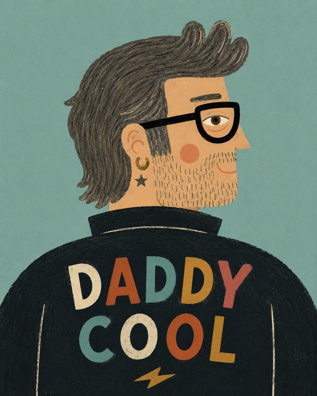 Daddy Cool Father's Day Card, Funny Dad Card, Cool Dad Father's Day Gift, Retro Father's Day Greeting Card, Unique Card for Dad | 183