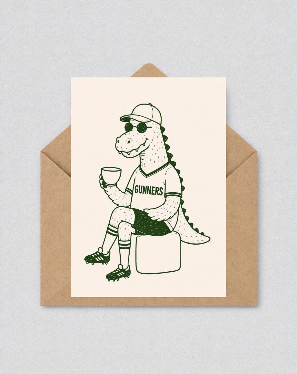 Gunners Fan Card, Arsenal Supporter Greeting Card, Funny Football Fan Gift, Arsenal Birthday Card, Gooner Gift for Him, Greeting Card | 189
