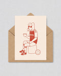 Arsenal Fan Card, Funny Arsenal Dog Artwork, Gunners, Football Supporter, Arsenal Greeting Card, Minimalist Football | 181