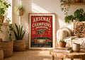 Arsenal Fan Art | Champions 25/26 Vintage Style Poster Prin | Arsenal Fan Art Gift | A3/A4/A5 Print | 136A