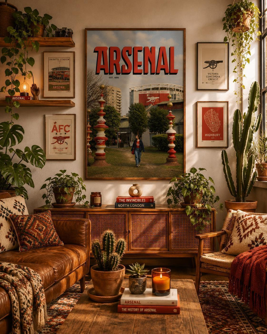 Arsenal Inspired Stadium Print, Arsenal FC Wall Art, Emirates Stadium Poster, Gunners Gift, Football Fan Decor, Arsenal | 145A