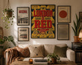 London is Red | Arsenal Inspired Wall Art Poster Print, Retro Arsenal Decor, Bruised Banana Artwork | A3/A4 | 149A