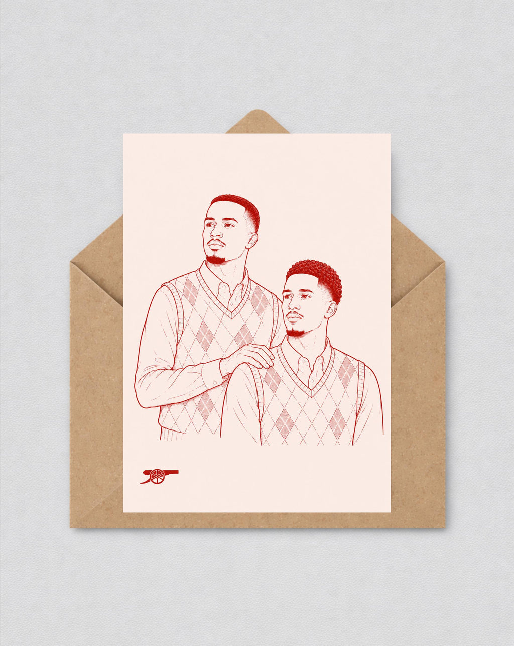 Gabriel & Saliba Step Brothers Card | Arsenal Fan Gift | Gunners Supporter Greeting Card | 194